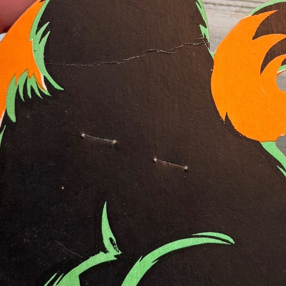 Vintage Beistle Co Die Cut Cardstock Paper Standup Black Cat Halloween Decor - Picture 10 of 10